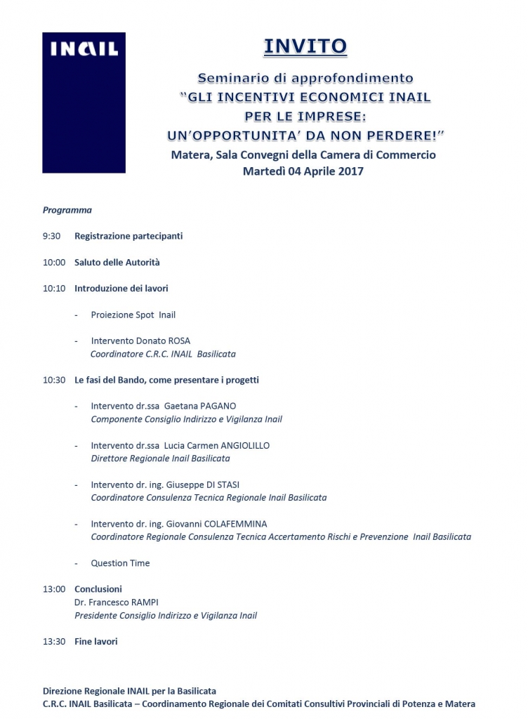 programma 4 aprile 2017