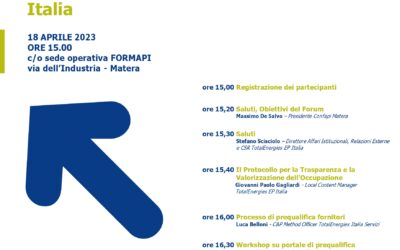Qualifica dei fornitori di TotalEnergies EP Italia – Incontro con le imprese di Confapi Matera