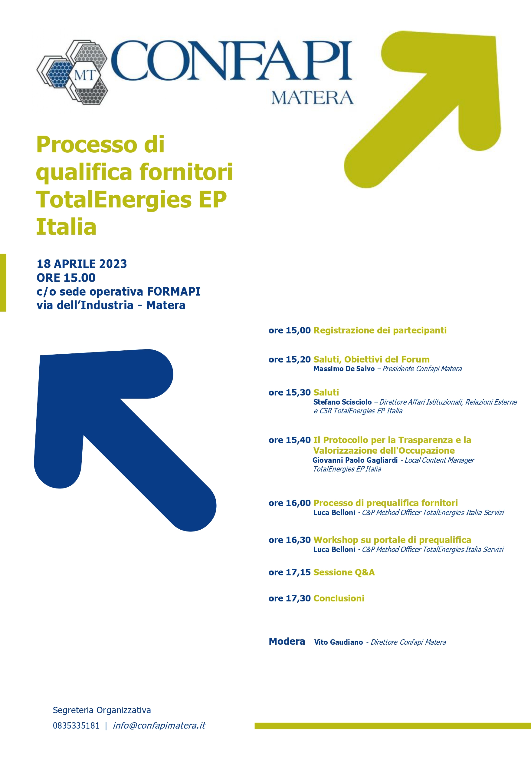 Qualifica dei fornitori di TotalEnergies EP Italia. Seminario tecnico del 18 aprile 2023