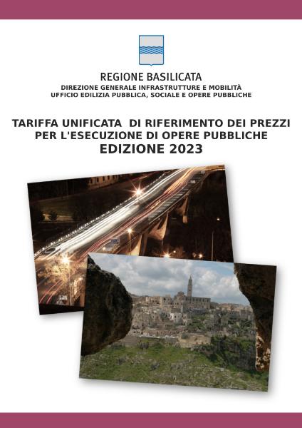 PREZZARIO PER L’ESECUZIONE DI OPERE PUBBLICHE – “EDIZIONE 2023”