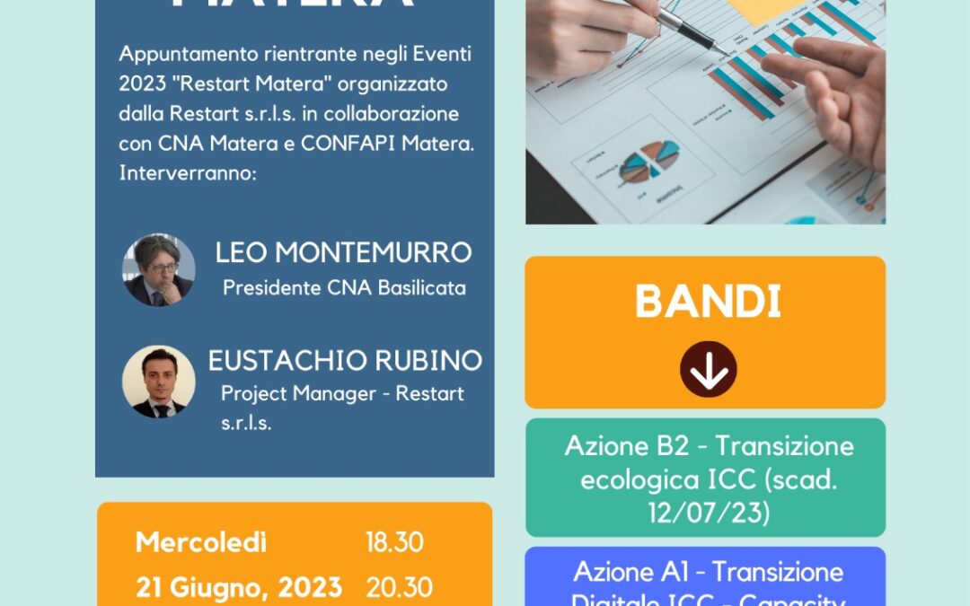 Presentazione Bandi TOCC 2023 – Mercoledì 21 giugno ore 18.30