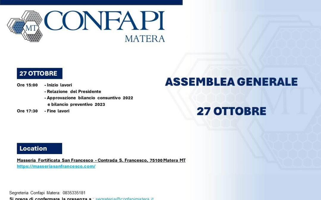 Assemblea generale Confapi Matera