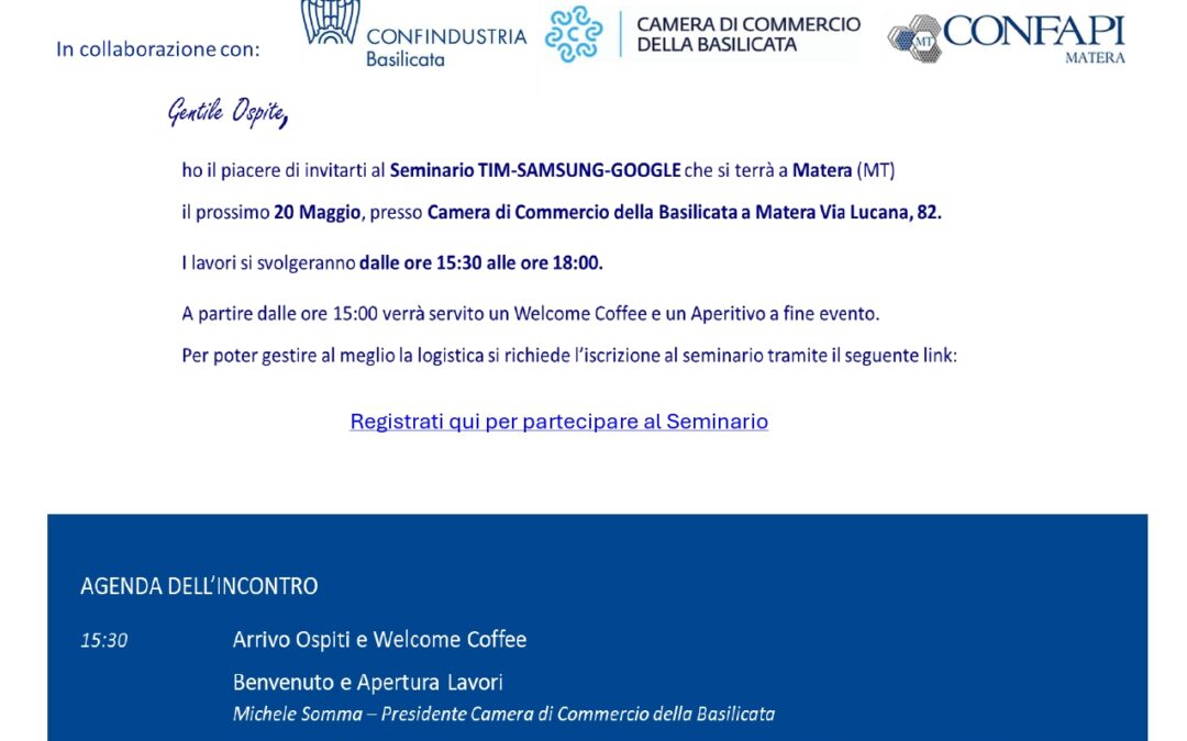 INTELLIGENZA ARTIFICIALE: applicazioni pratiche per le Imprese – 20 MAGGIO 2024