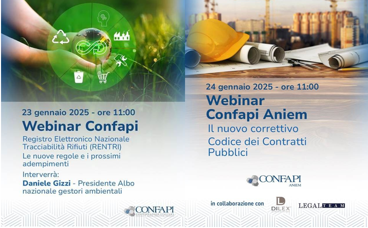 Webinar su RENTRI e Correttivo Codice Appalti – Materiale e link