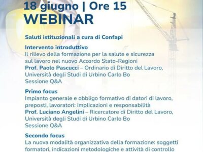 Webinar Confapi su Accordo Stato Regioni – 18 giugno ore 15.00