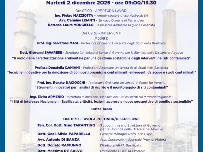 Convegno di studio: Bonifica dei siti contaminati e criticità delle aree SIN