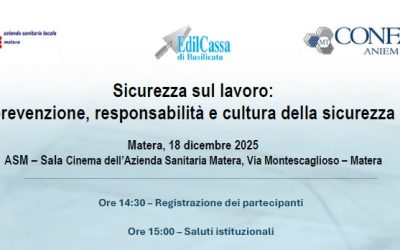 Sicurezza sul lavoro: prevenzione, responsabilità e cultura della sicurezza – Matera, 18 dicembre 2025
