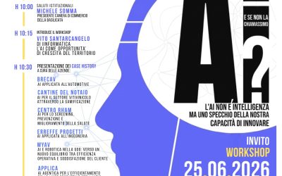 Workshop “L’AI IN AZIENDA: 6 casi pratici di vantaggio competitivo in Basilicata” – 25 giugno 2026
