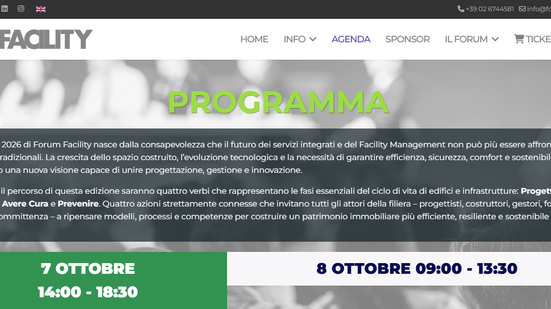 Partecipazione Unionservizi Confapi al Forum Facility 2026