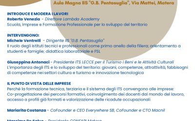 Filiera Tecnologico Professionale, Formazione Terziaria e ITS Academy – 23 ottobre 2026